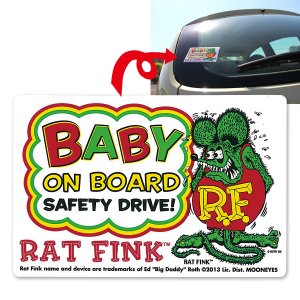 Photo: Rat Fink Baby on Board Sticker