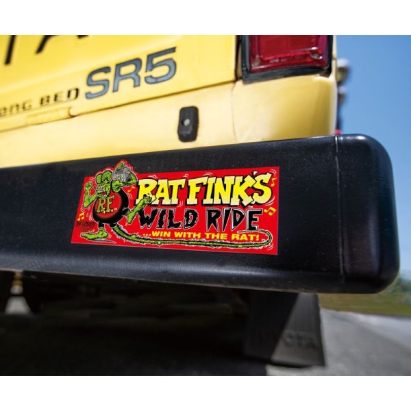 Photo1: Rat Fink Bumper Sticker Wild Ride (1)