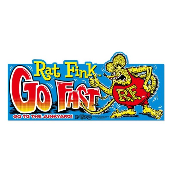 Photo2: Rat Fink Bumper Sticker Go Fast (2)