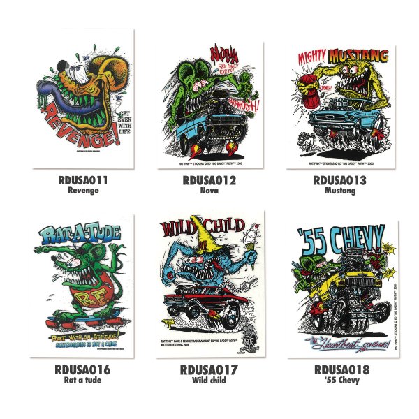 Photo1: Rat Fink Monster Sticker 2 (1)