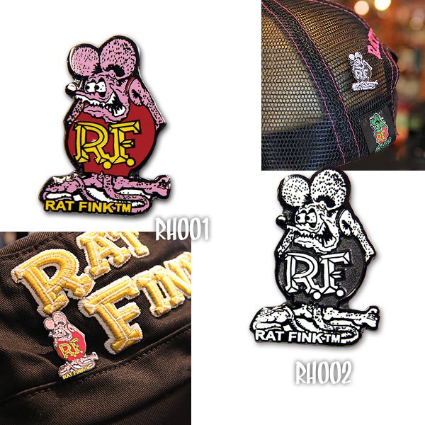 Photo2: Rat Fink Hat Pin Pink (2)