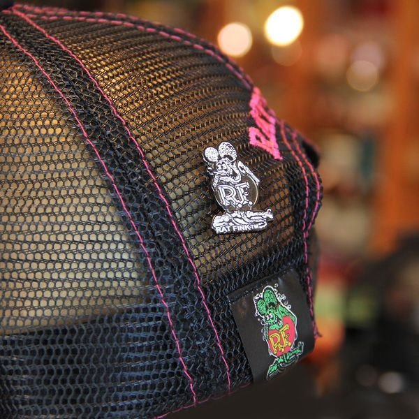 Photo4: Rat Fink Hat Pin Pink (4)