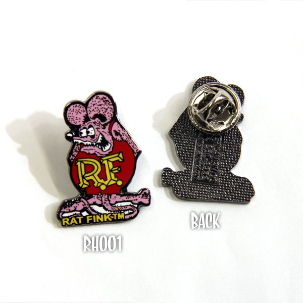 Photo1: Rat Fink Hat Pin Pink (1)