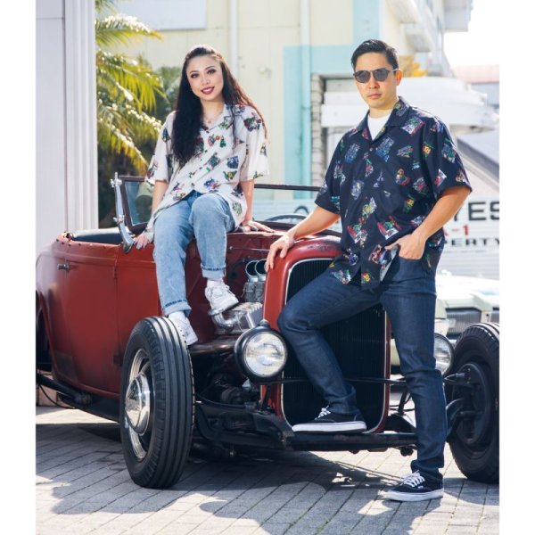 Photo1: Rat Fink Aloha Shirt (1)