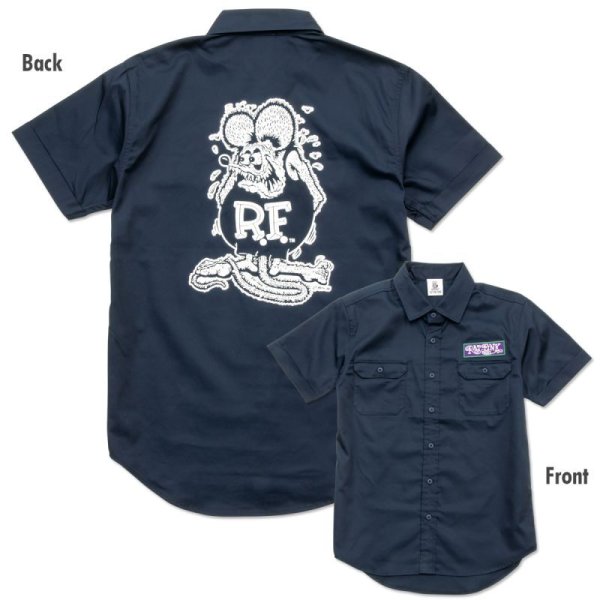 Photo4: Rat Fink Short Sleeve Work Shirt (4)