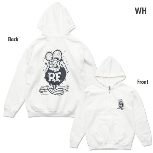 Photo6: Standing Rat Fink Mono Zip Hoodie (6)
