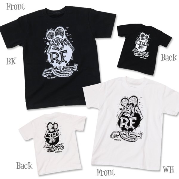 Photo1: Rat Fink Mono T-Shirt (1)