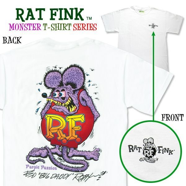 Photo1: Rat Fink Monster T-Shirt "Purple Passion" (1)