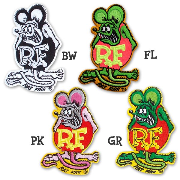 Photo1: Rat Fink Patch 9.5cm (1)