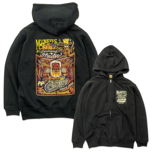 Photo3: MOON Signs & Pinstriping Studio Zip Hoodie (3)