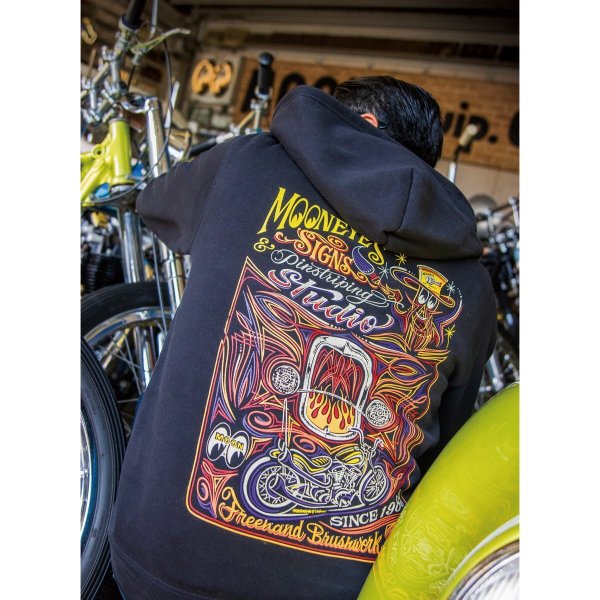 Photo1: MOON Signs & Pinstriping Studio Zip Hoodie (1)