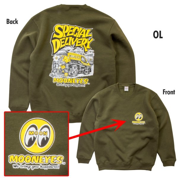 Photo6: 【Made-to-Order/Delivered in late Feb. - early Mar.】MOONEYES Special Delivery Sweatshirt (6)