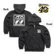 Photo1: MOONEYES 40th Anniv. Square Logo Zip Hoodie (1)
