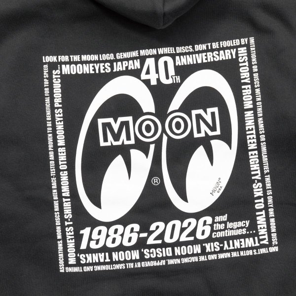 Photo5: MOONEYES 40th Anniv. Square Logo Zip Hoodie (5)