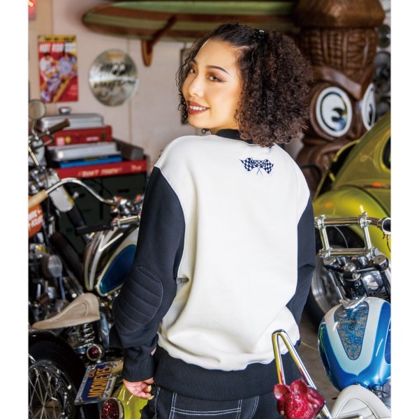 Photo2: MOON Bicolor Sweatshirt (2)