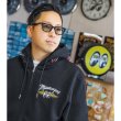 Photo3: Pinstripe Fly with MOON Emb. Zip Hoodie (3)