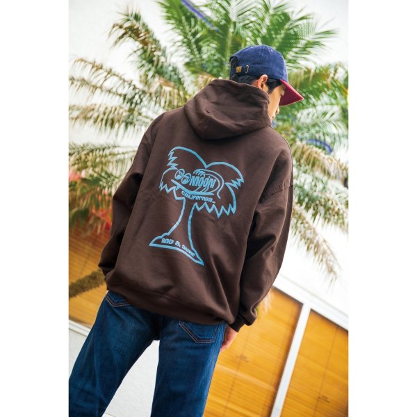 Photo1: MOON Palm Tree Pullover Hoodie (1)
