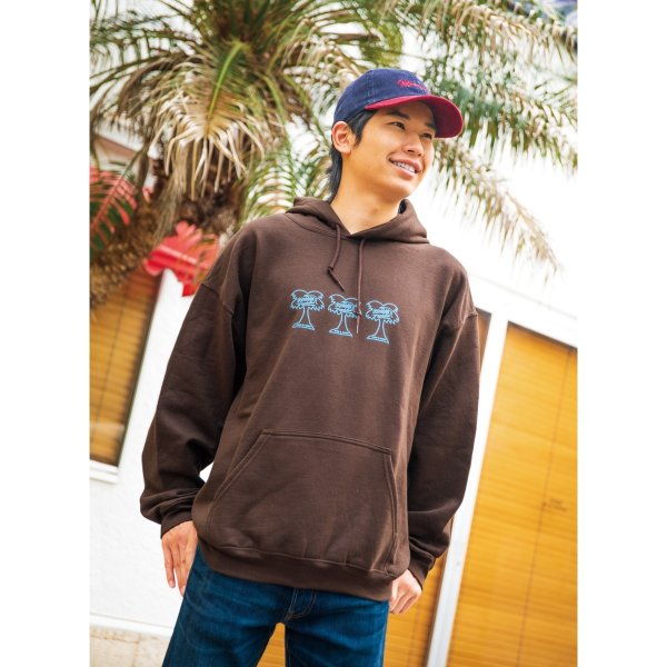 Photo2: MOON Palm Tree Pullover Hoodie (2)