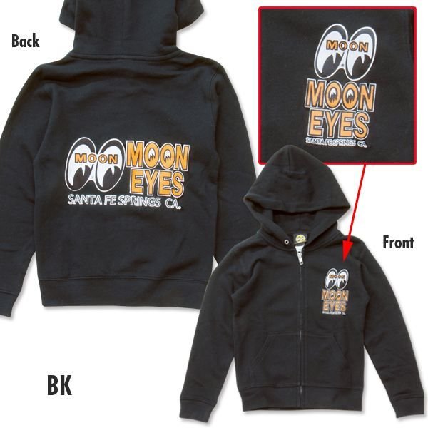 Photo2: Kids MOON Eyeshape Logo Light Zip Parka (2)
