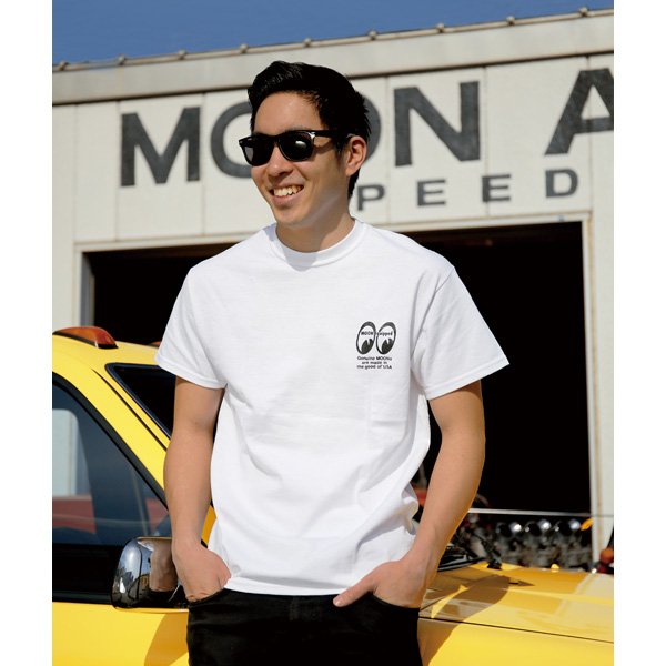 Photo1: MOON Checker Flag T  Shirts (1)