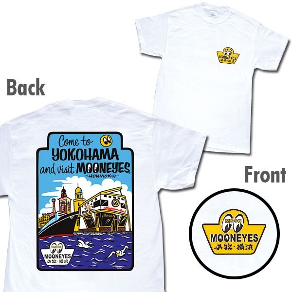 Photo4: MOON Come to  YOKOHAMA T-Shirt (4)