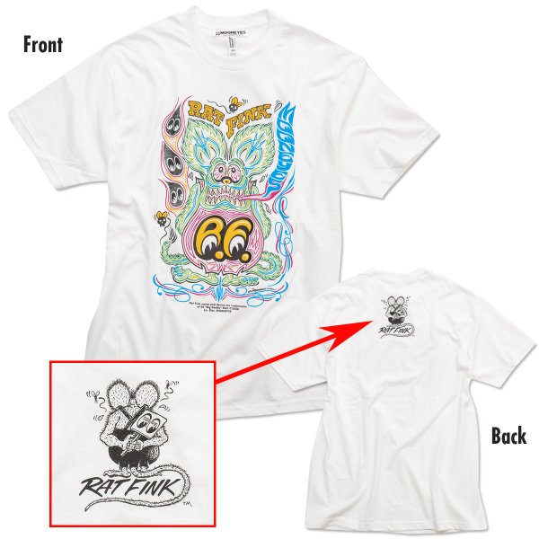 Photo1: Rat Fink x MOON Pinstripe T-shirt (1)