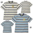 Photo3: MOON Multi-Striped Embroidered T-shirt (3)