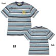 Photo5: MOON Multi-Striped Embroidered T-shirt (5)