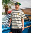 Photo1: MOON Multi-Striped Embroidered T-shirt (1)