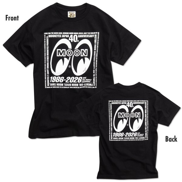 Photo1: MOONEYES 40th Anniv. Eyeshape Logo T-shirt (1)