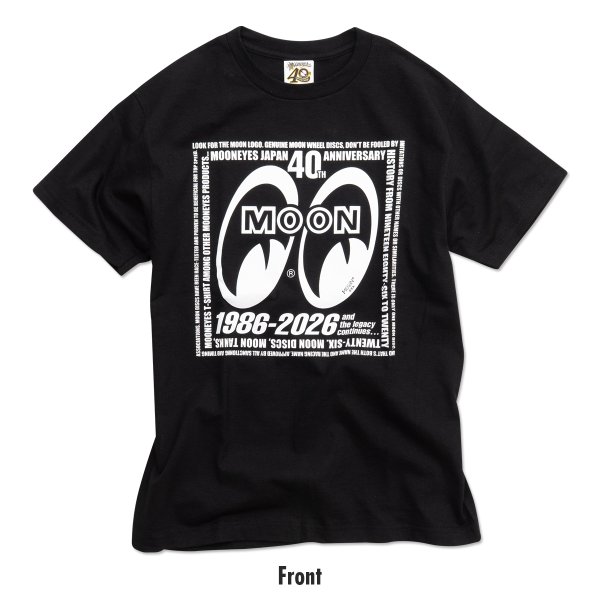 Photo2: MOONEYES 40th Anniv. Eyeshape Logo T-shirt (2)