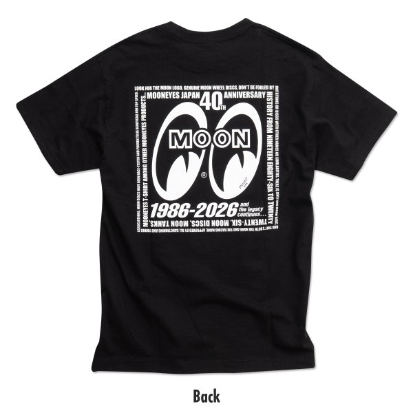 Photo3: MOONEYES 40th Anniv. Eyeshape Logo T-shirt (3)