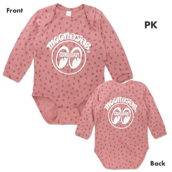Photo3: MOON Baby Long Sleeve Dot Bodysuit (3)