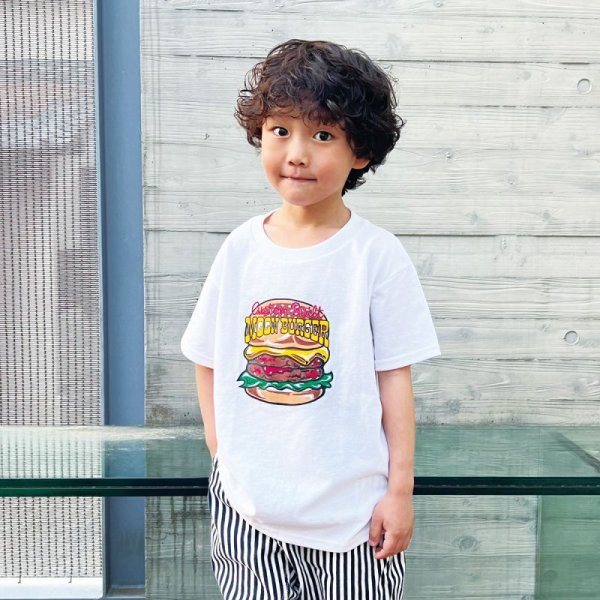 Photo1: Kids MOON Burger T-shirt (1)