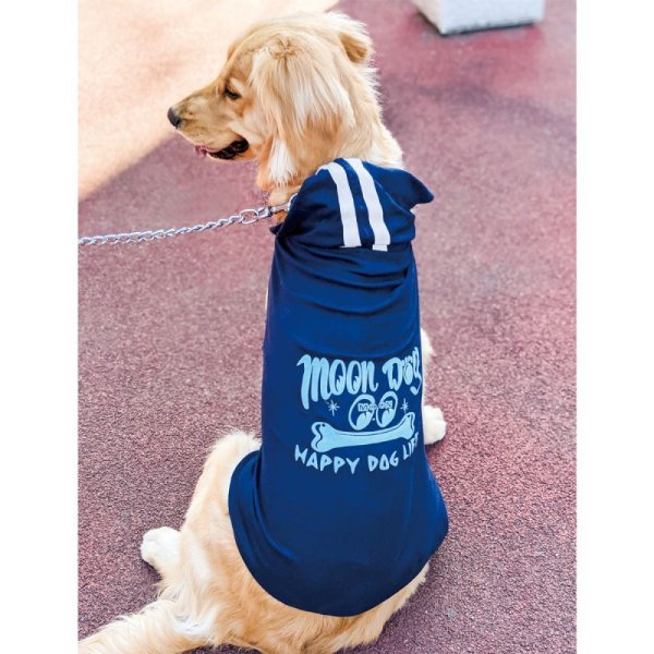Photo1: MOON Dog Hoodie for Medium to Large (1)