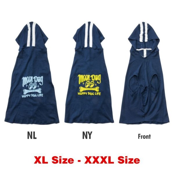 Photo2: MOON Dog Hoodie for Medium to Large (2)