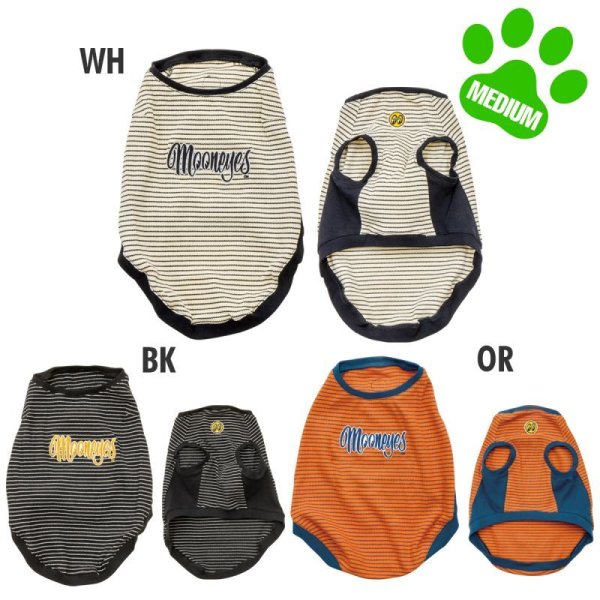 Photo5: Medium-sized Dog MOON Thermal Stripe T-shirt (5)