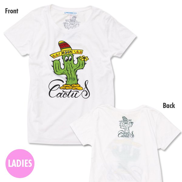 Photo3: Ladies MOON Cactus T-shirt (3)