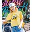 Photo1: Ladies MOON Eyeball Boxy T-shirt (1)