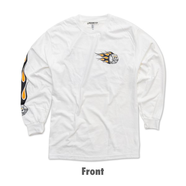 Photo2: MOON Flamin' Dice Long Sleeve T-shirt (2)