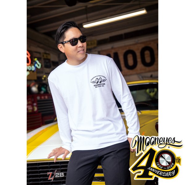 Photo5: 【Online Shop Limited/Delivery Late Aug.】MOONEYES 40th Anniv. Disc Long Sleeve T-shirt (5)