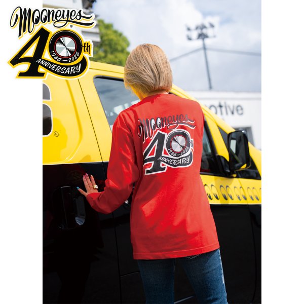 Photo3: 【Online Shop Limited/Delivery Late Aug.】MOONEYES 40th Anniv. Disc Long Sleeve T-shirt (3)