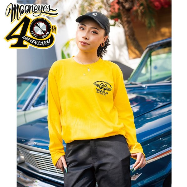 Photo7: 【Online Shop Limited/Delivery Late Aug.】MOONEYES 40th Anniv. Disc Long Sleeve T-shirt (7)