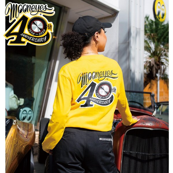 Photo6: 【Online Shop Limited/Delivery Late Aug.】MOONEYES 40th Anniv. Disc Long Sleeve T-shirt (6)