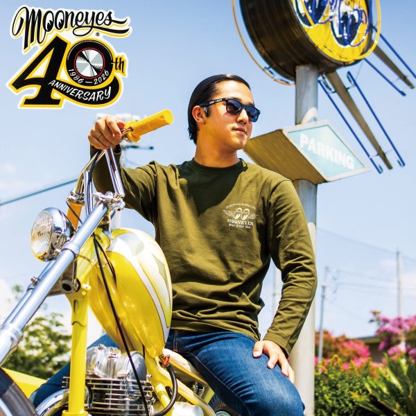 Photo8: 【Online Shop Limited/Delivery Late Aug.】MOONEYES 40th Anniv. Disc Long Sleeve T-shirt (8)