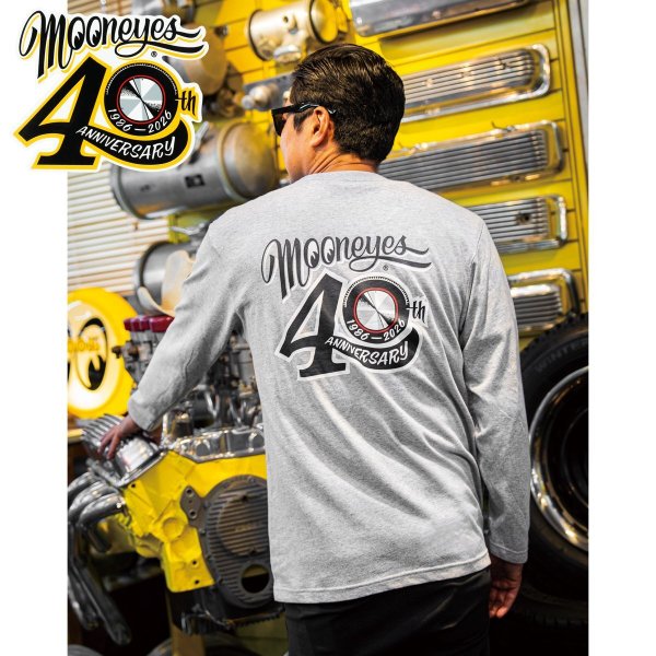 Photo10: 【Online Shop Limited/Delivery Late Aug.】MOONEYES 40th Anniv. Disc Long Sleeve T-shirt (10)