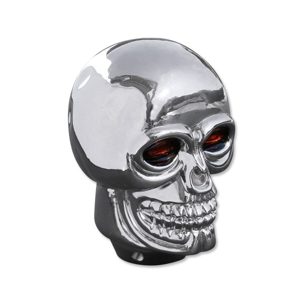 Photo1: Plastic Skull Shift Knob Chrome (1)