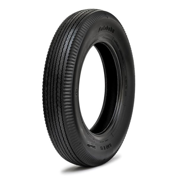 Photo1: Autobahn "R" Bias Style Black Wall Radial Tire 5.60 x 15 Inch (1)
