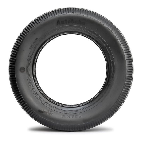 Photo2: Autobahn "R" Bias Style Black Wall Radial Tire 5.60 x 15 Inch (2)