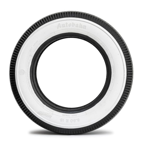 Photo2: Autobahn "R" Bias Style White Wall Radial Tire 5.60 x 15 Inch (2)